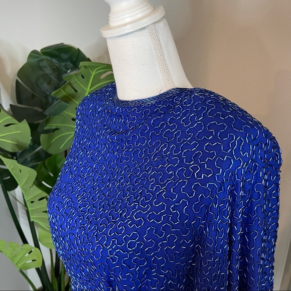 Vintage Lillie Rubin Dress, Fully Beaded Skirt Set, Two Piece, Evening Dress - Picture 3 of 16